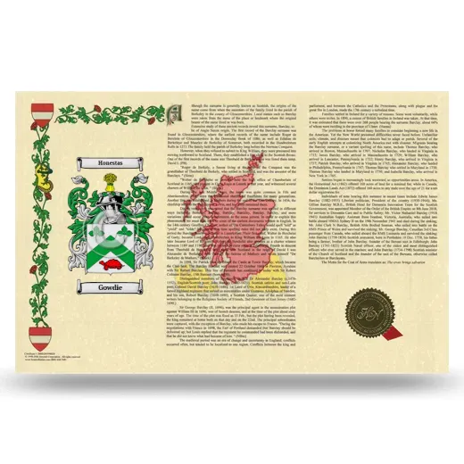 Gowdie Armorial History Landscape Style