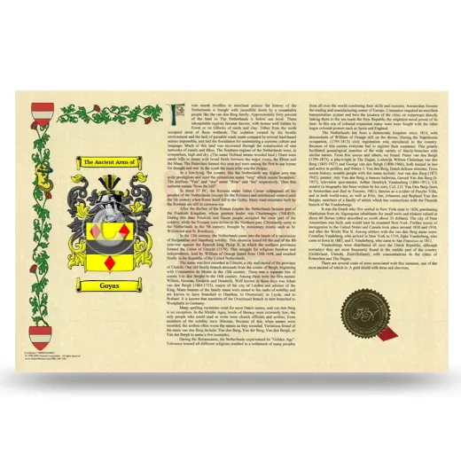 Goyas Armorial History Landscape Style