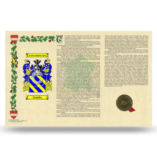 Grandes Armorial History Landscape Style