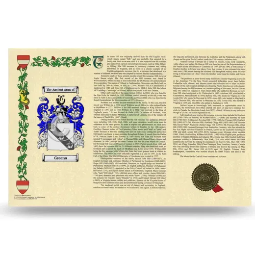 Greeno Armorial History Landscape Style