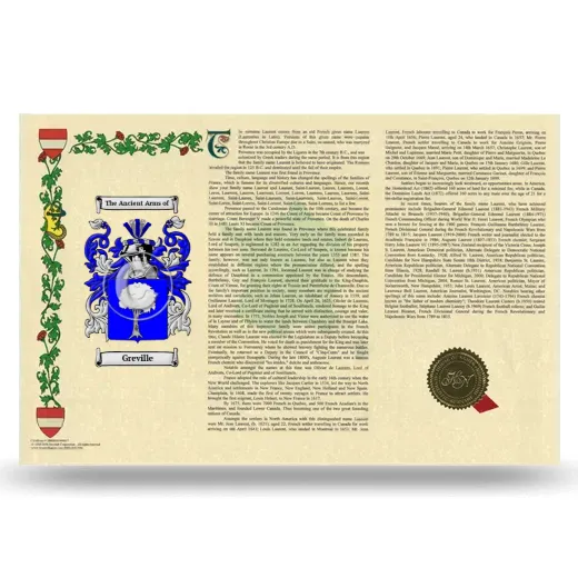 Greville Armorial History Landscape Style