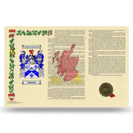 Grimond Armorial History Landscape Style