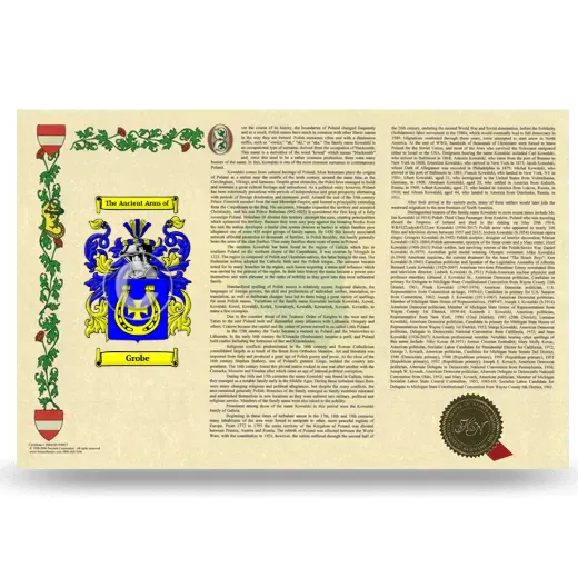 Grobe Armorial History Landscape Style