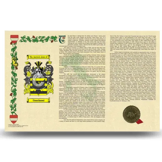 Guarinoni Armorial History Landscape Style