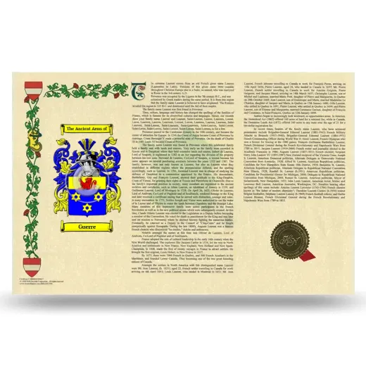 Guerre Armorial History Landscape Style