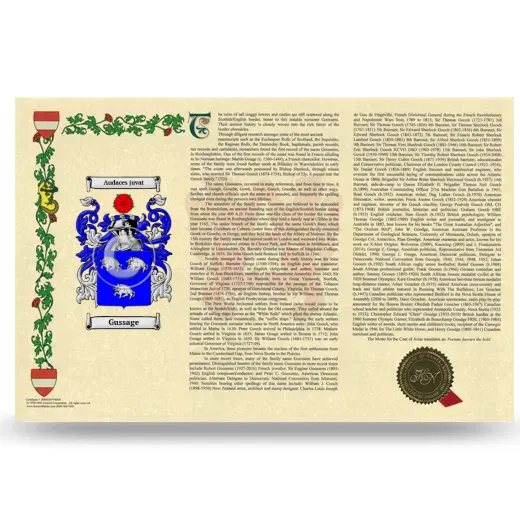 Gussage Armorial History Landscape Style