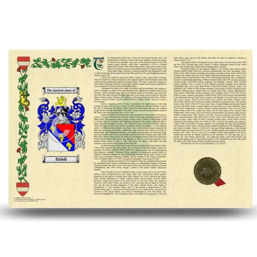 Häfeli Armorial History Landscape Style