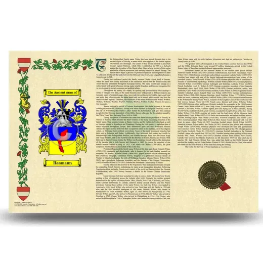 Haamann Armorial History Landscape Style