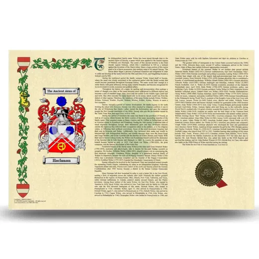 Hachman Armorial History Landscape Style