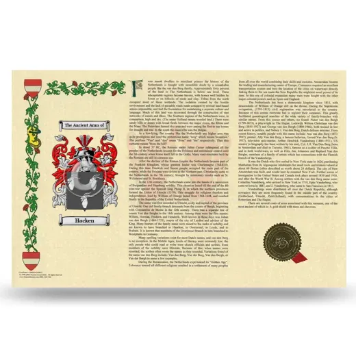 Hacken Armorial History Landscape Style