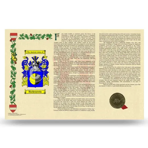 Hackenstein Armorial History Landscape Style