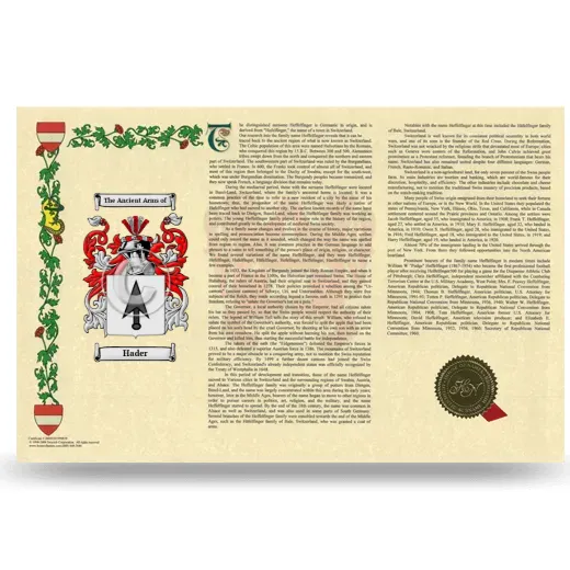 Hader Armorial History Landscape Style