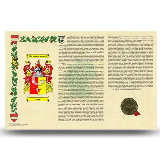 Hager Armorial History Landscape Style