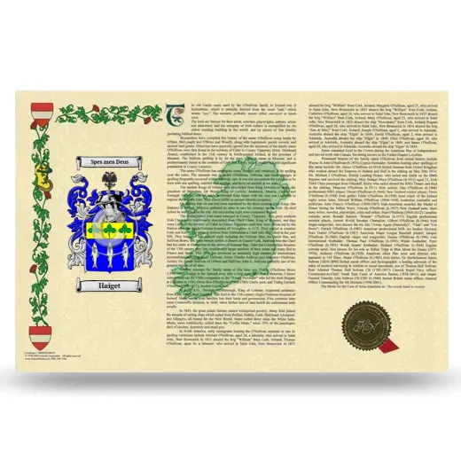 Haiget Armorial History Landscape Style