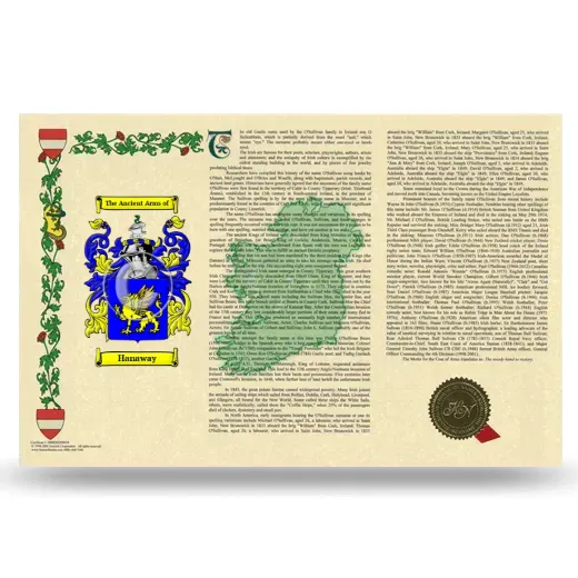 Hanaway Armorial History Landscape Style