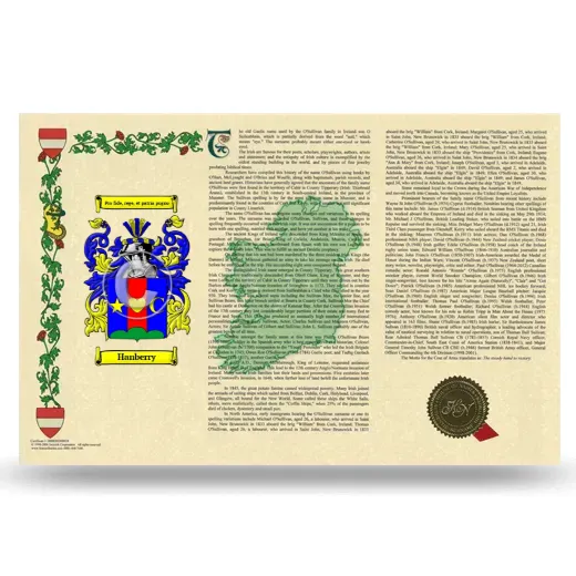 Hanberry Armorial History Landscape Style