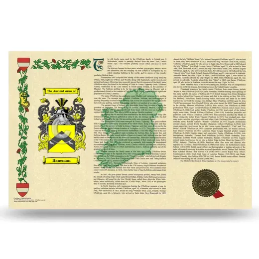 Haneman Armorial History Landscape Style