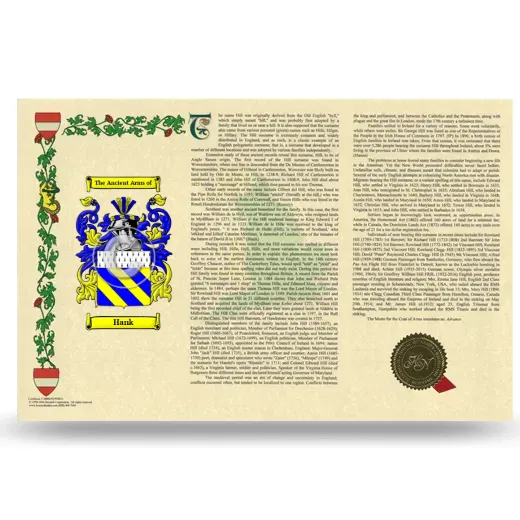 Hank Armorial History Landscape Style
