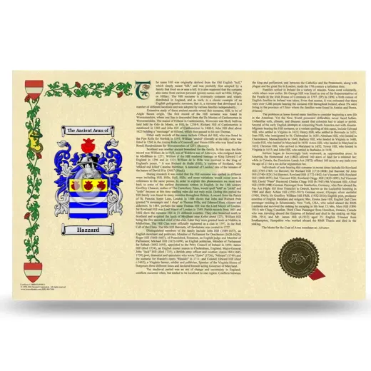 Hazzard Armorial History Landscape Style