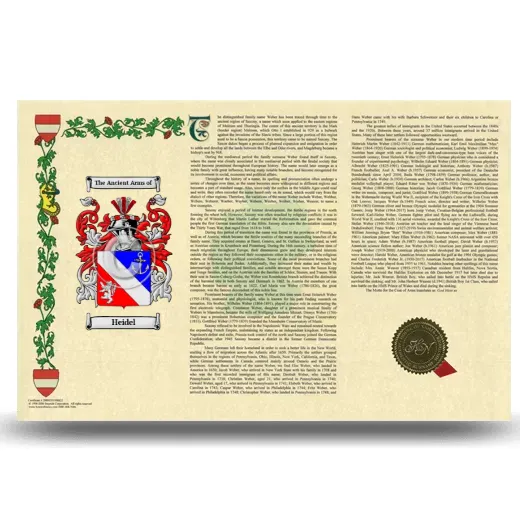 Heidel Armorial History Landscape Style