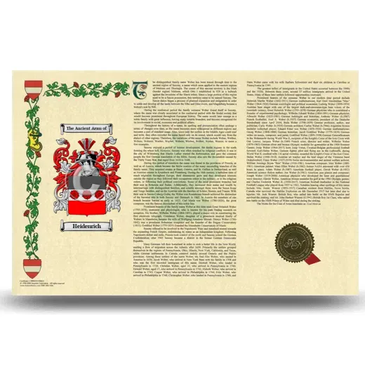 Heidenrich Armorial History Landscape Style