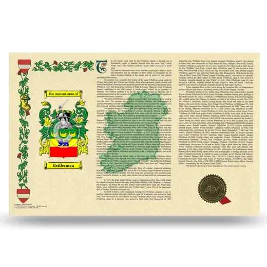 Heiffermyn Armorial History Landscape Style