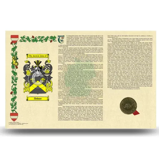Heinse Armorial History Landscape Style