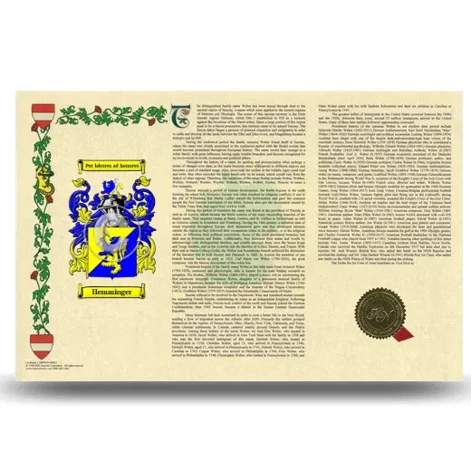 Hemminger Armorial History Landscape Style