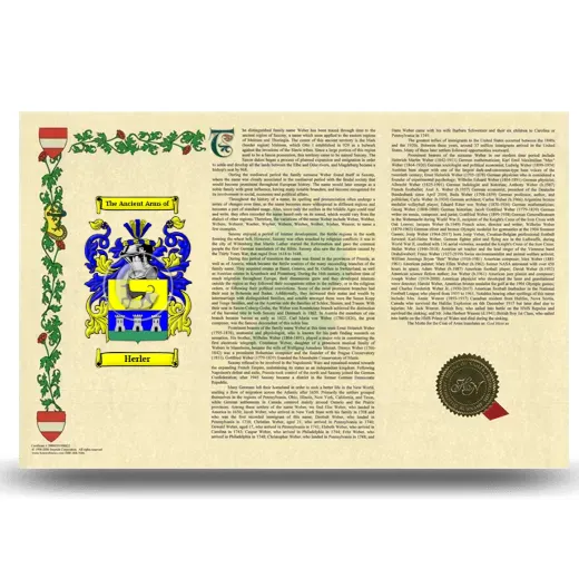 Herler Armorial History Landscape Style