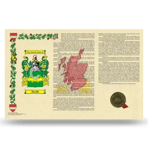 Herode Armorial History Landscape Style
