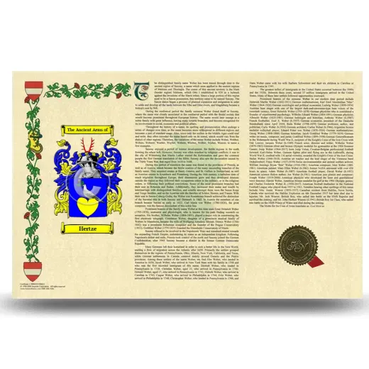 Hertze Armorial History Landscape Style