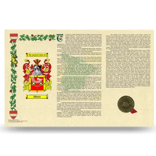 Hierro Armorial History Landscape Style