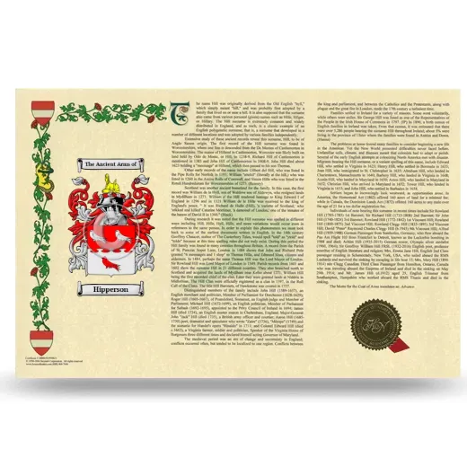 Hipperson Armorial History Landscape Style