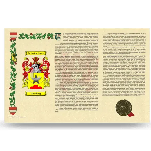 Hochberg Armorial History Landscape Style