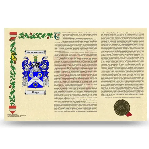 Hodge Armorial History Landscape Style