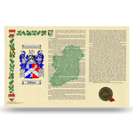 Hollegen Armorial History Landscape Style