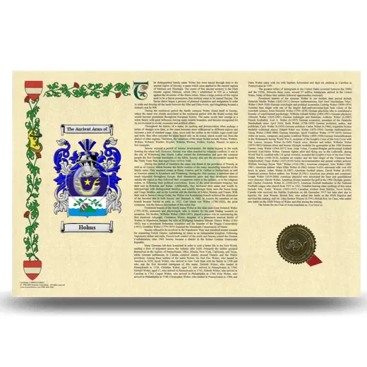 Holms Armorial History Landscape Style