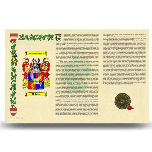 Holster Armorial History Landscape Style