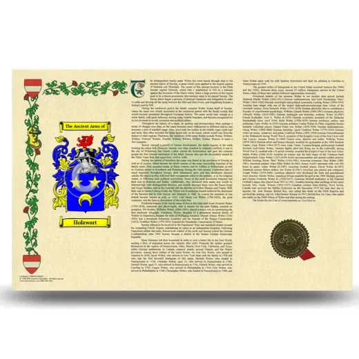 Holzwart Armorial History Landscape Style