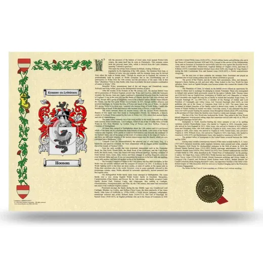 Hooson Armorial History Landscape Style
