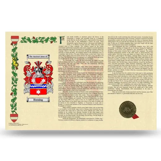 Horning Armorial History Landscape Style