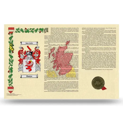 Horrys Armorial History Landscape Style