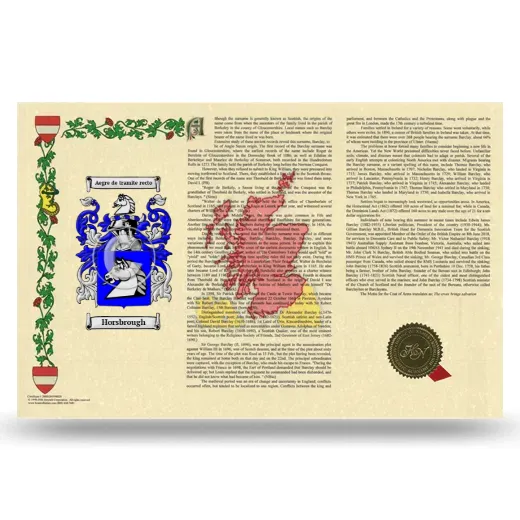 Horsbrough Armorial History Landscape Style