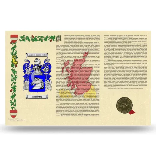 Horsburg Armorial History Landscape Style