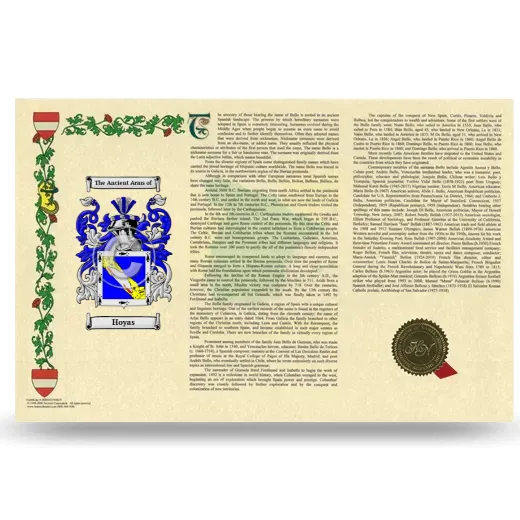 Hoyas Armorial History Landscape Style