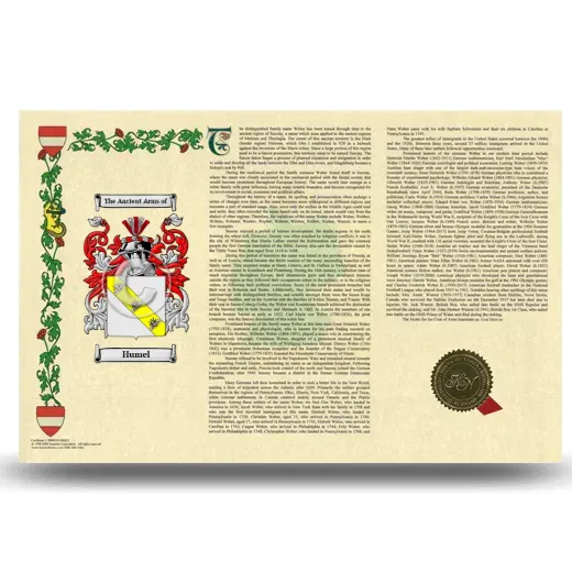 Humel Armorial History Landscape Style