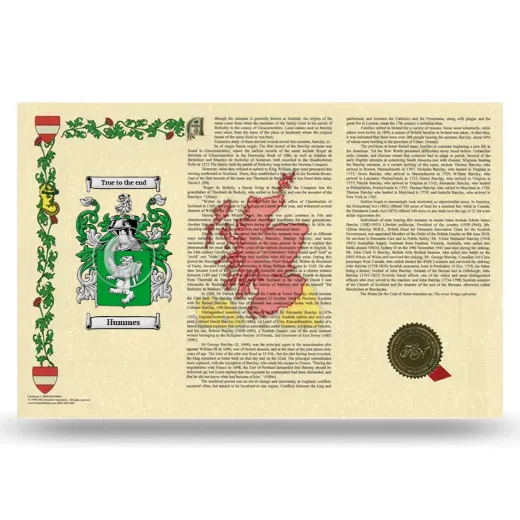 Hummes Armorial History Landscape Style