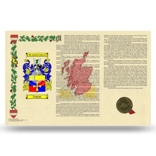 I'anson Armorial History Landscape Style