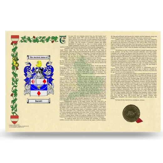 Incott Armorial History Landscape Style