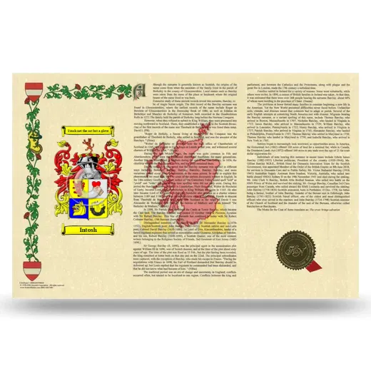 Intosh Armorial History Landscape Style